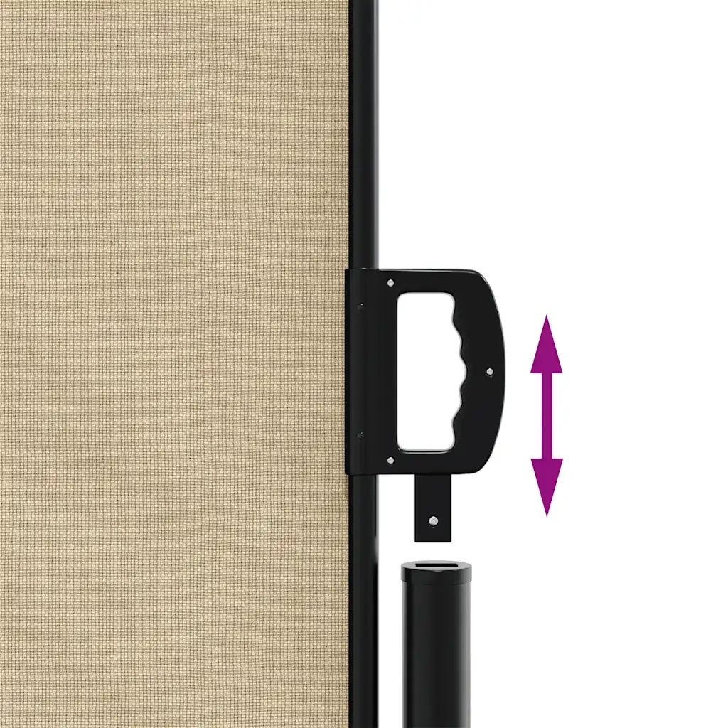 Tenda da Sole Laterale Retrattile Beige 100x500 cm