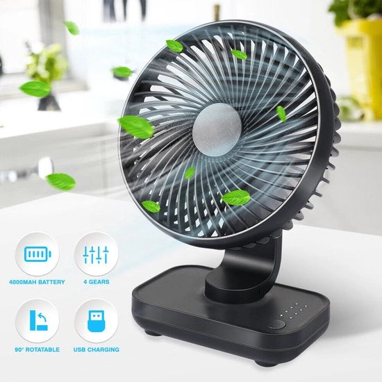 Ventilatore portatile mini 4 velocità ventilatore da tavolo ventilatore per aria personale piccolo ventilatore di circolazione dell'aria silenzioso