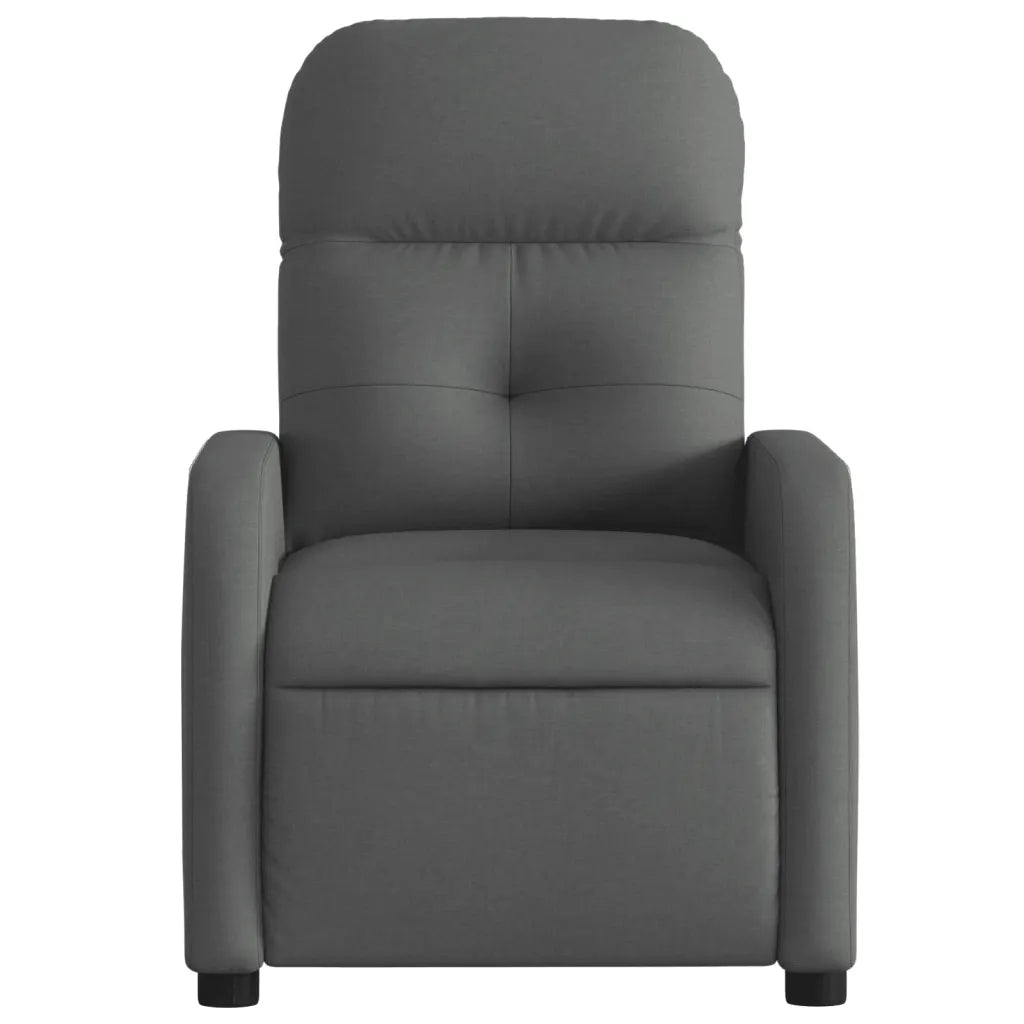 Divano Sedia-Poltrona Reclinabile in Tessuto Grigio Scuro 224337