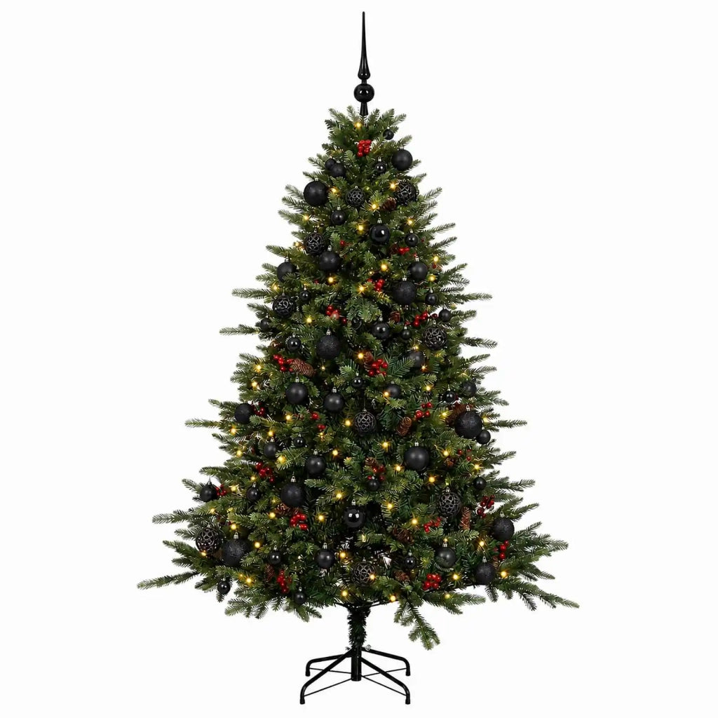 Albero di Natale artificiale con palline 180 cm 300 LED 3466403