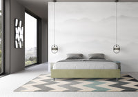 Letto Matrimoniale Extra Large Sommier 200x200 cm Senza Rete Azelia Tè Verde