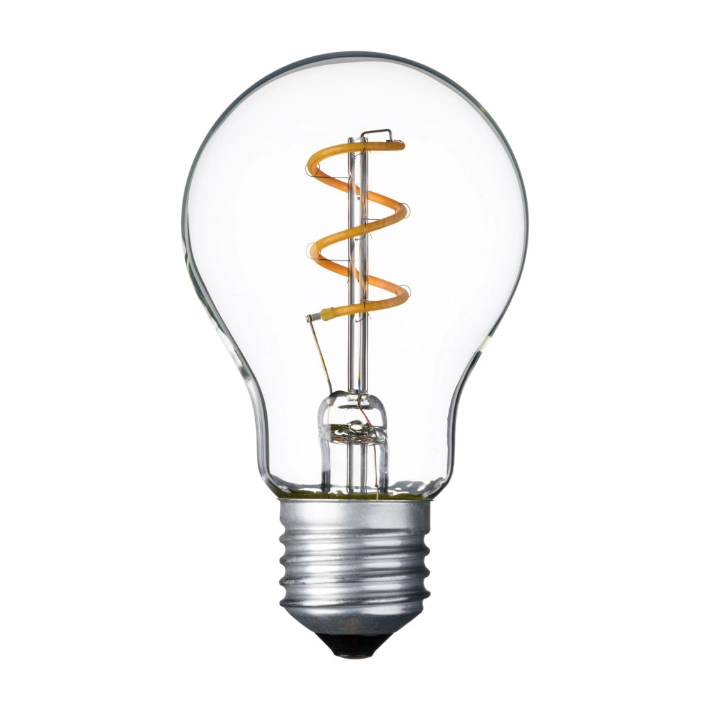 Lampada E27 36V goccia spiral Ø60mm bianco caldo