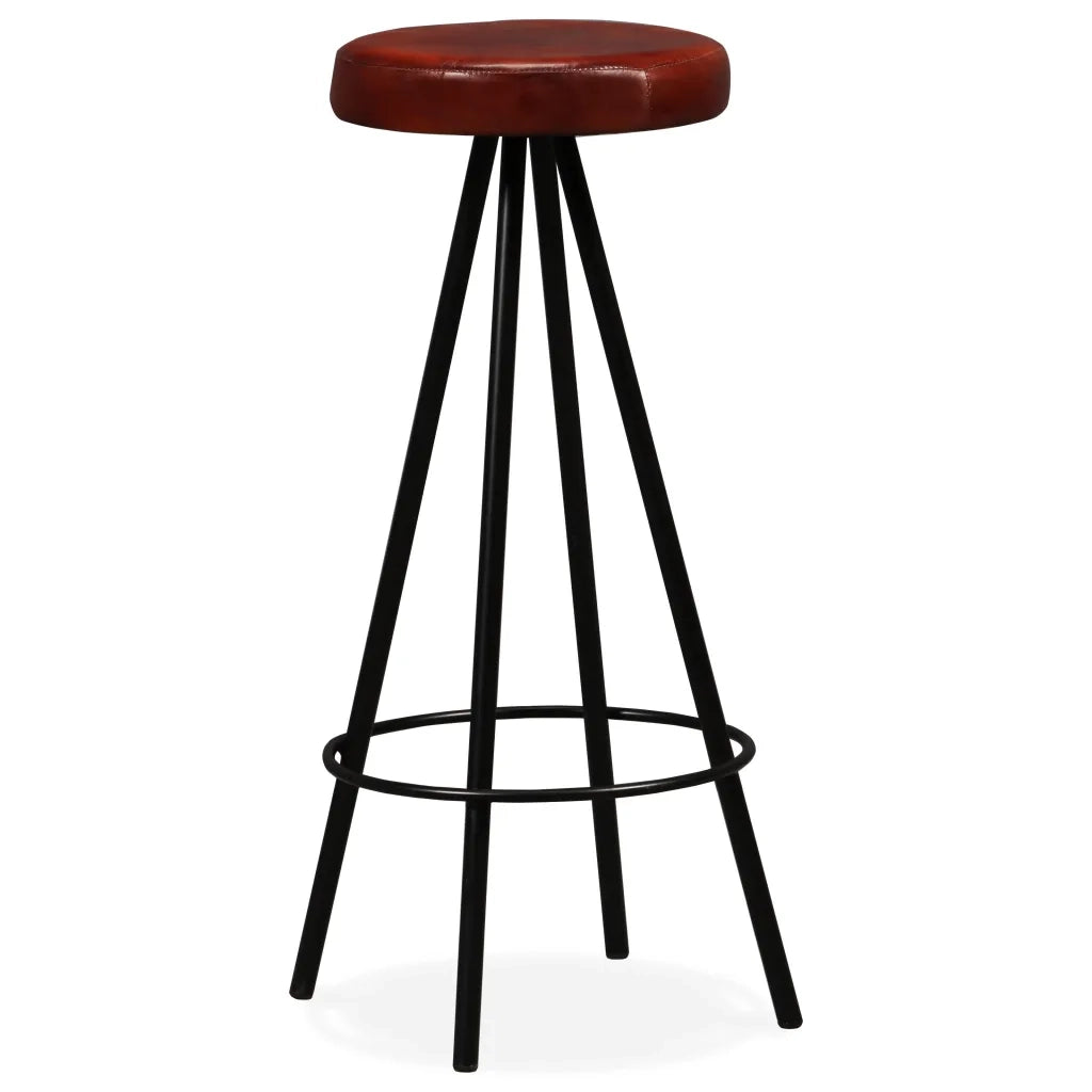 Sgabelli da Bar 4 pz in Vera Pelle 245444