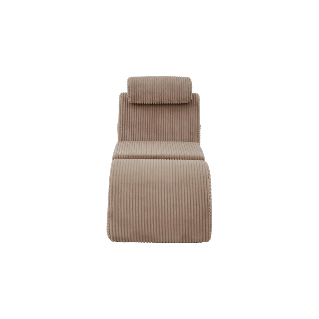 Poltrona Relax Ergonomica ¨C MINIMAL ¨C Tessuto Khaki con Tasca Laterale