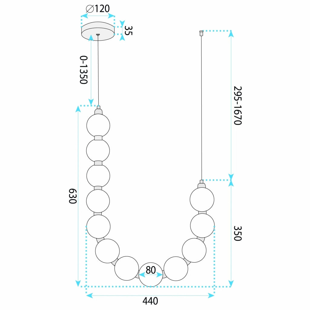 Lampada A Sospensione A Led Lhj119-cp Oro Spazzolato