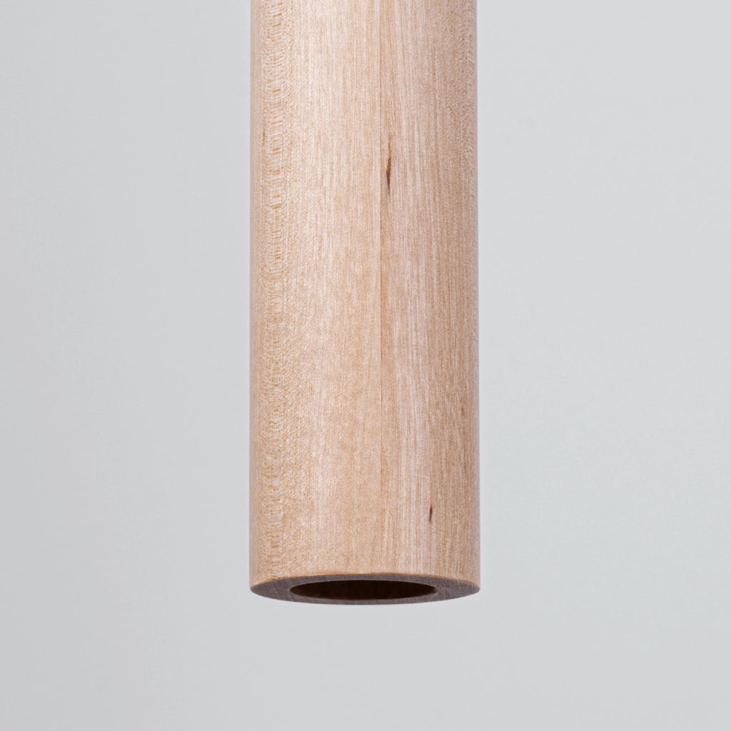 Sospensione VELINO nera/legno chiaro G9 8W Pure Lume