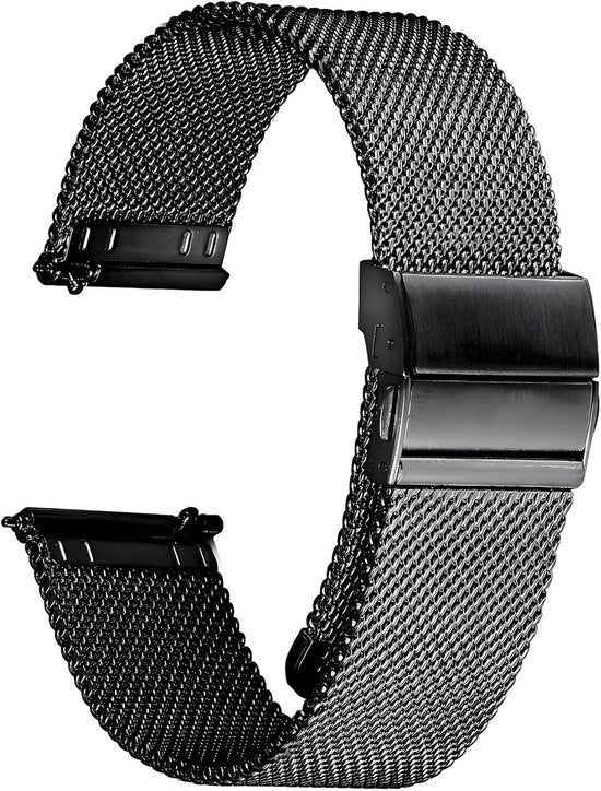 Cinturino orologio in acciaio inossidabile a rete per uomini e donne, cinturino a rete veloce adattamento 22 mm