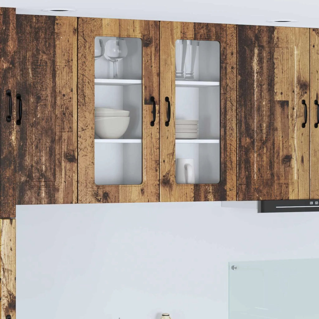 Mobile da cucina con lo scaffale-Armadio da cucina Legno vecchio 40 x 31 x 80 cm 381610