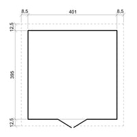 Casa da giardino in legno H246x418x420 cm/16 m?² - TIMBELA M330