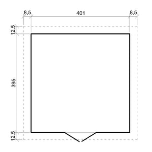 Casa da giardino in legno H246x418x420 cm/16 m?² - TIMBELA M330