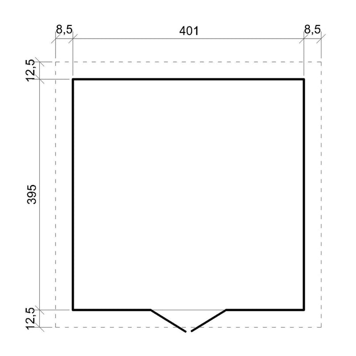 Casa da giardino in legno H246x418x420 cm/16 m?² - TIMBELA M330
