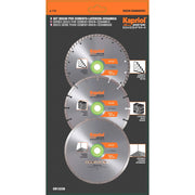 Set 3 dischi cemento/laterizio/ceramica Kapriol