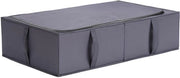 Cassetto di archiviazione sotto il letto - lavabile e ripiegabile - 1 pezzo - grigio scuro - 70 x 42 x 18 cm