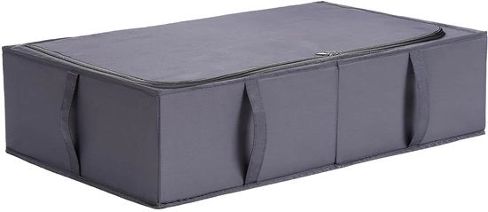 Cassetto di archiviazione sotto il letto - lavabile e ripiegabile - 1 pezzo - grigio scuro - 70 x 42 x 18 cm
