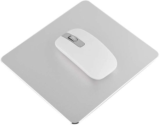 Pattino per mouse a doppia faccia in alluminio - Antiscivolo - Impermeabile - Precisione elevata - 18x16 cm - Pattino per mouse da gaming