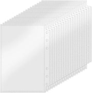 Documenti in trasparenza PVC, 50 pezzi, A6, con cerniera 6-ga, impermeabili, per la protezione dei documenti