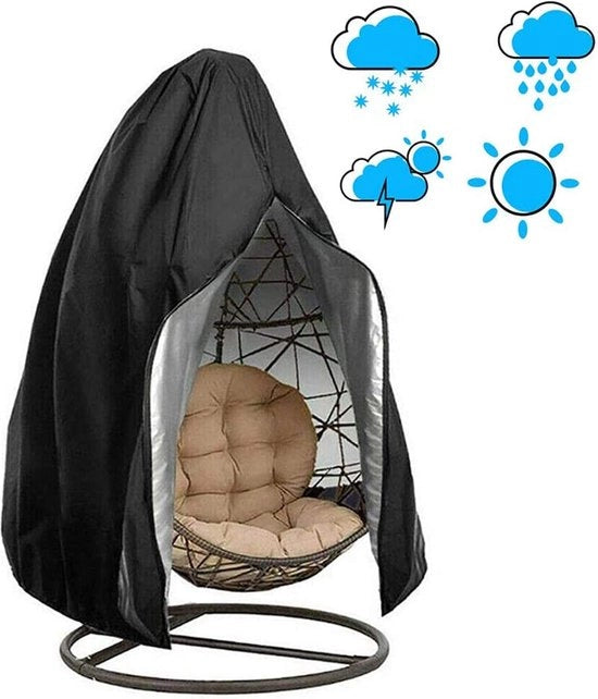 Sedia oscillante all'aperto impermeabile con chiusura a righello e rivestimento in tessuto Oxford 210D per veranda, giardino, prato e terrazza, dimensioni 115x190cm, in poliestere.