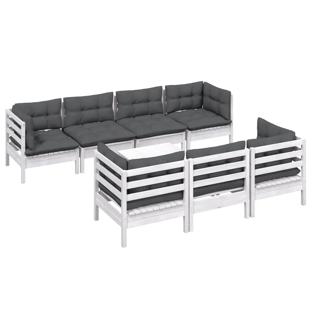 Set Divani da Giardino 8 pz con Cuscini Legno Massello di Pinocod mxl 97511