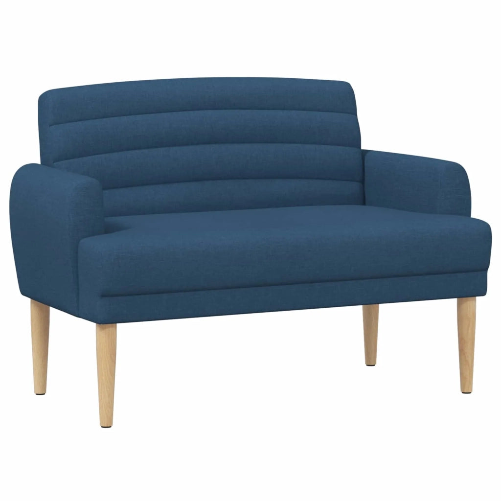 Loveseat con bottoni imbottiti Blu 116 x 67 x 80 cm Tessuto 42041783