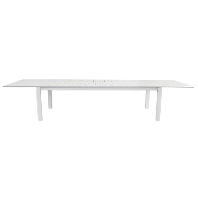 Tavolo Santorini 265/330/398X110 Bianco - Doppio Allungo Moia
