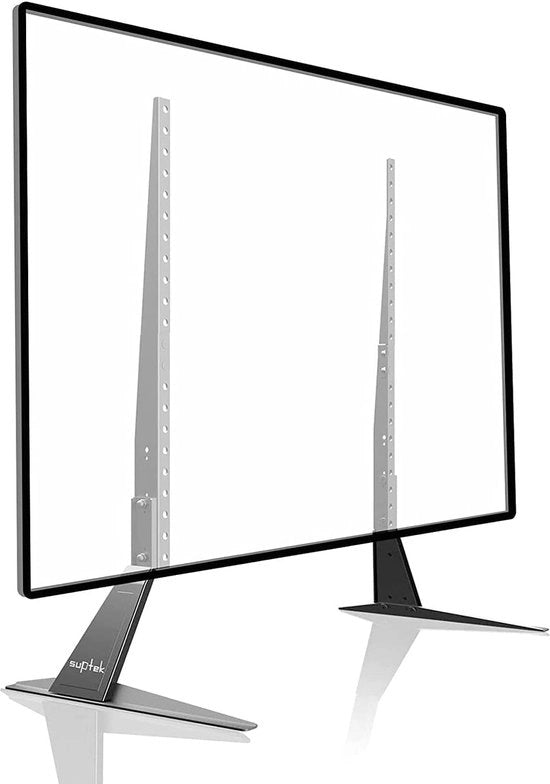 Tv-standaard universale per scherm da 22-65 pollici LCD/LED/OLED/Plasma, sostituzione del comodino per la TV, piedi regolabili per schermi piani e curvi, VESA fino a 800 x 400 mm, capacità 50 kg