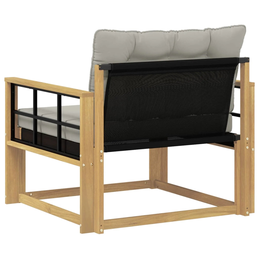 Set di divani da esterno-Sofa da giardino Legno di Acacia Massello e Textilene 136038