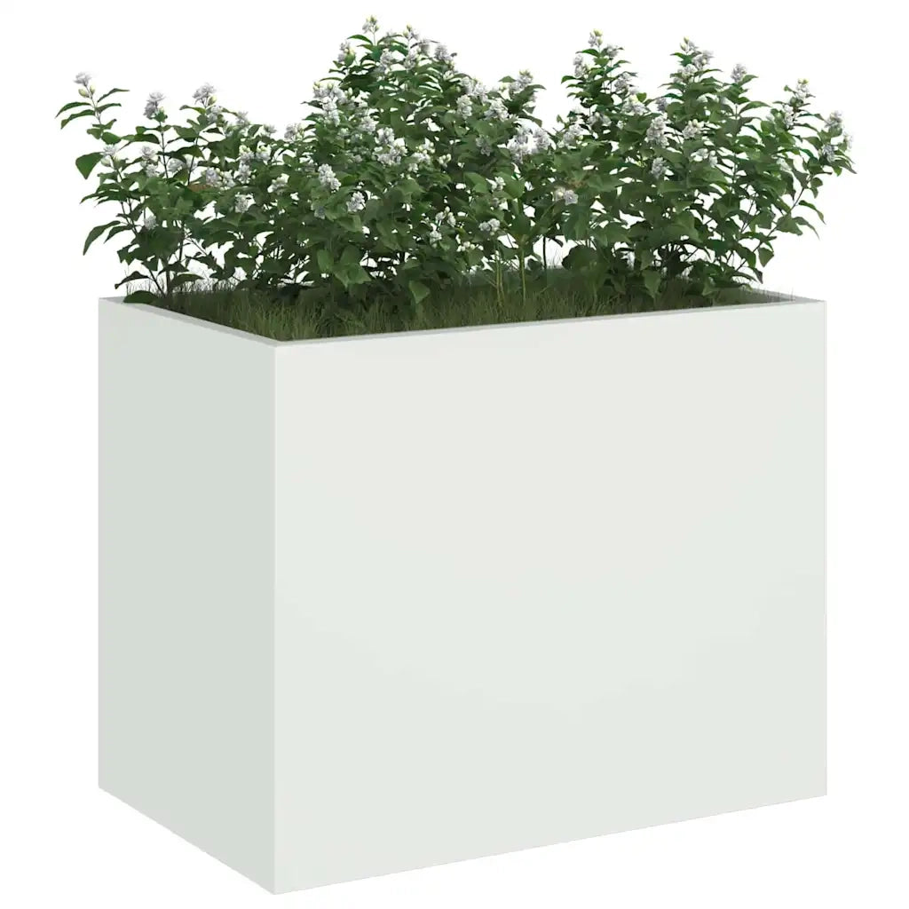 Vaso da giardino Bianco 50 x 32 x 40 cm 876351