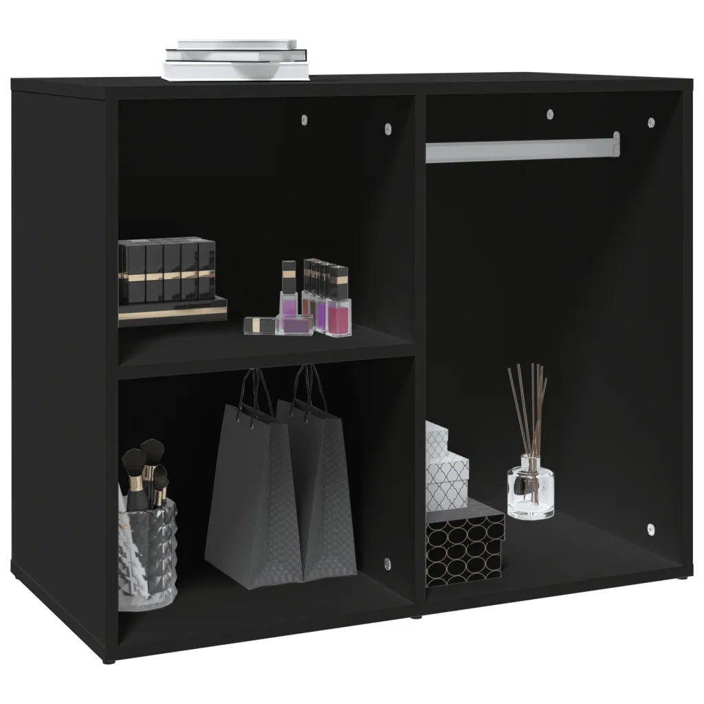 Armadietto per Cosmetici Nero 80x40x65 cm in Legno Multistrato 808847