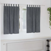 Tende oscuranti 2 pcs Grigio chiaro 140 x 140 cm Velluto 4107293