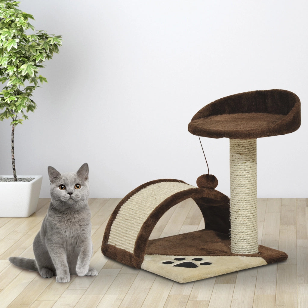 Tiragraffi Albero per Gatti ¨C zephmum ¨C Marrone 36x36x44 cm