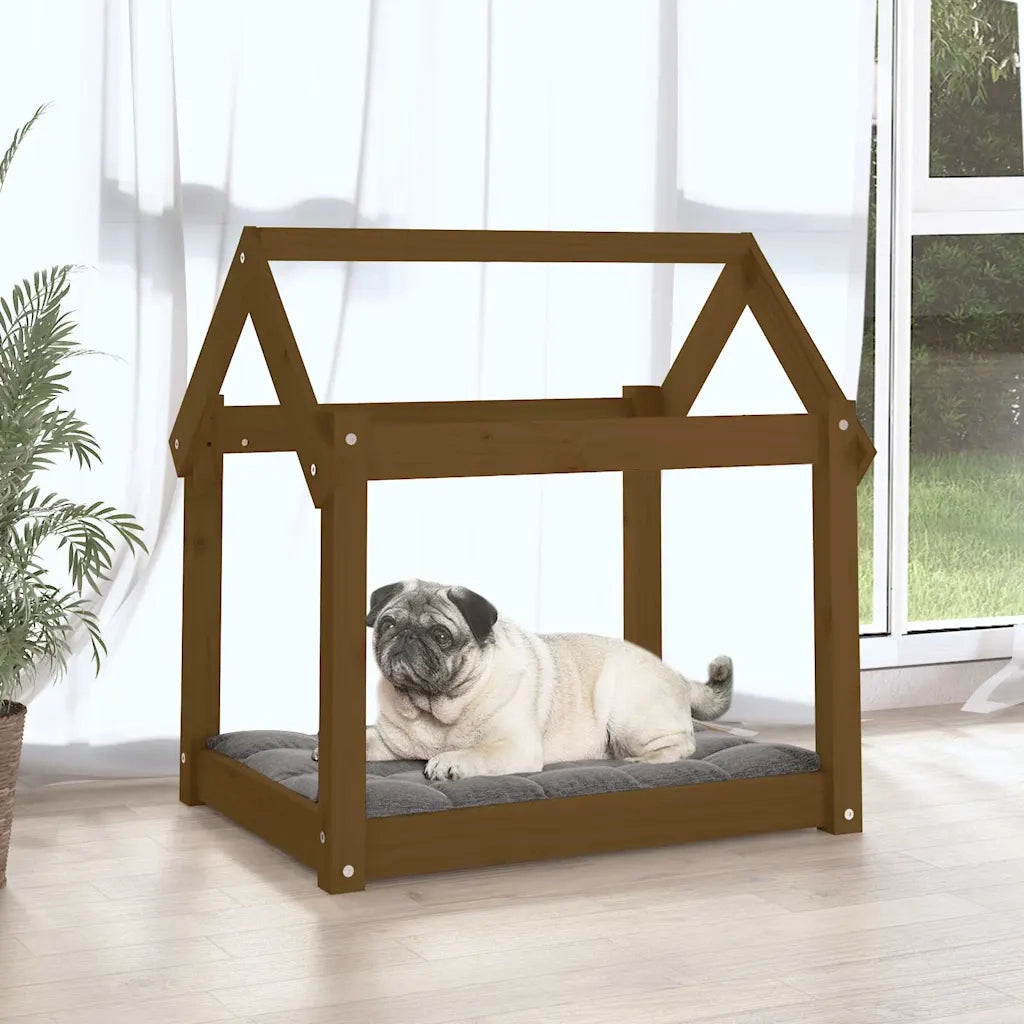 Cuccia per Cani Ambra 71x55x70 cm in Legno Massello di Pino CFW4507132