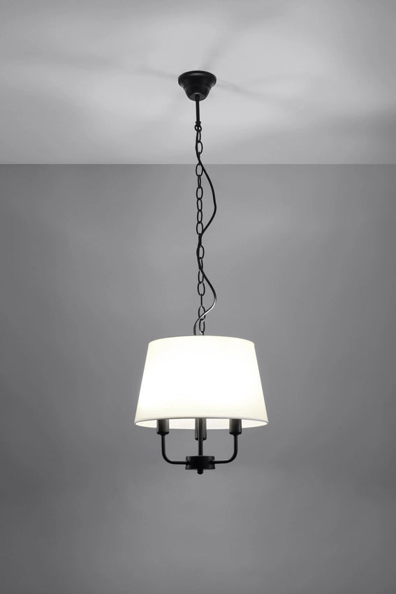 Lampadario Candellux Pasteri nero/ecru 3xE14 Ø32 110cm