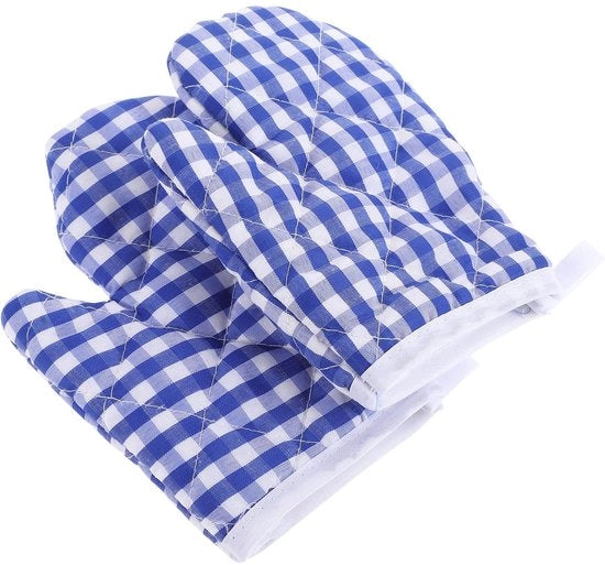 Manopole per bambini termoresistente - 2 pezzi - Foderate con poliestere - Cinturino di regolazione - Adatte per bambini - Dimensioni 17x12 cm - Manopole per forno