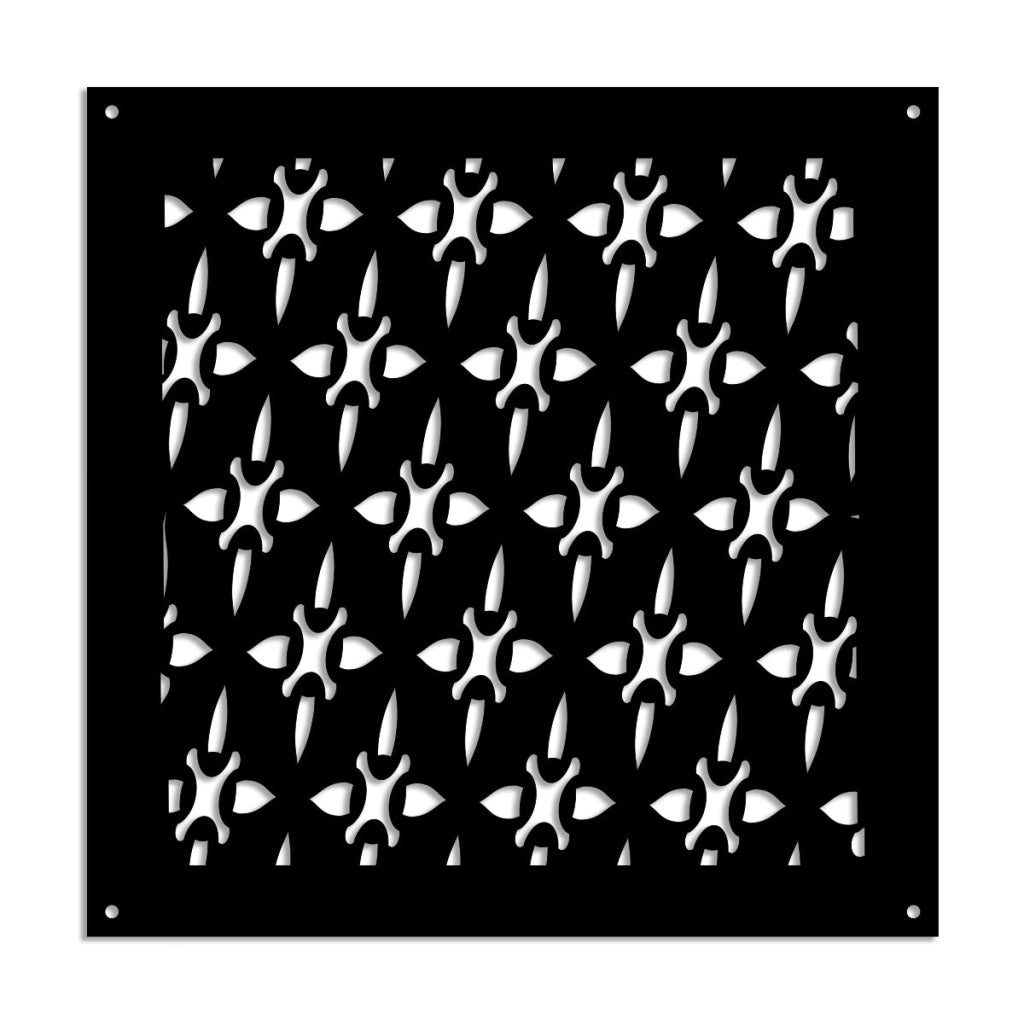 ZED - Pannello in PVC traforato - Parasole Misura: 73x73 cm, Colore: nero