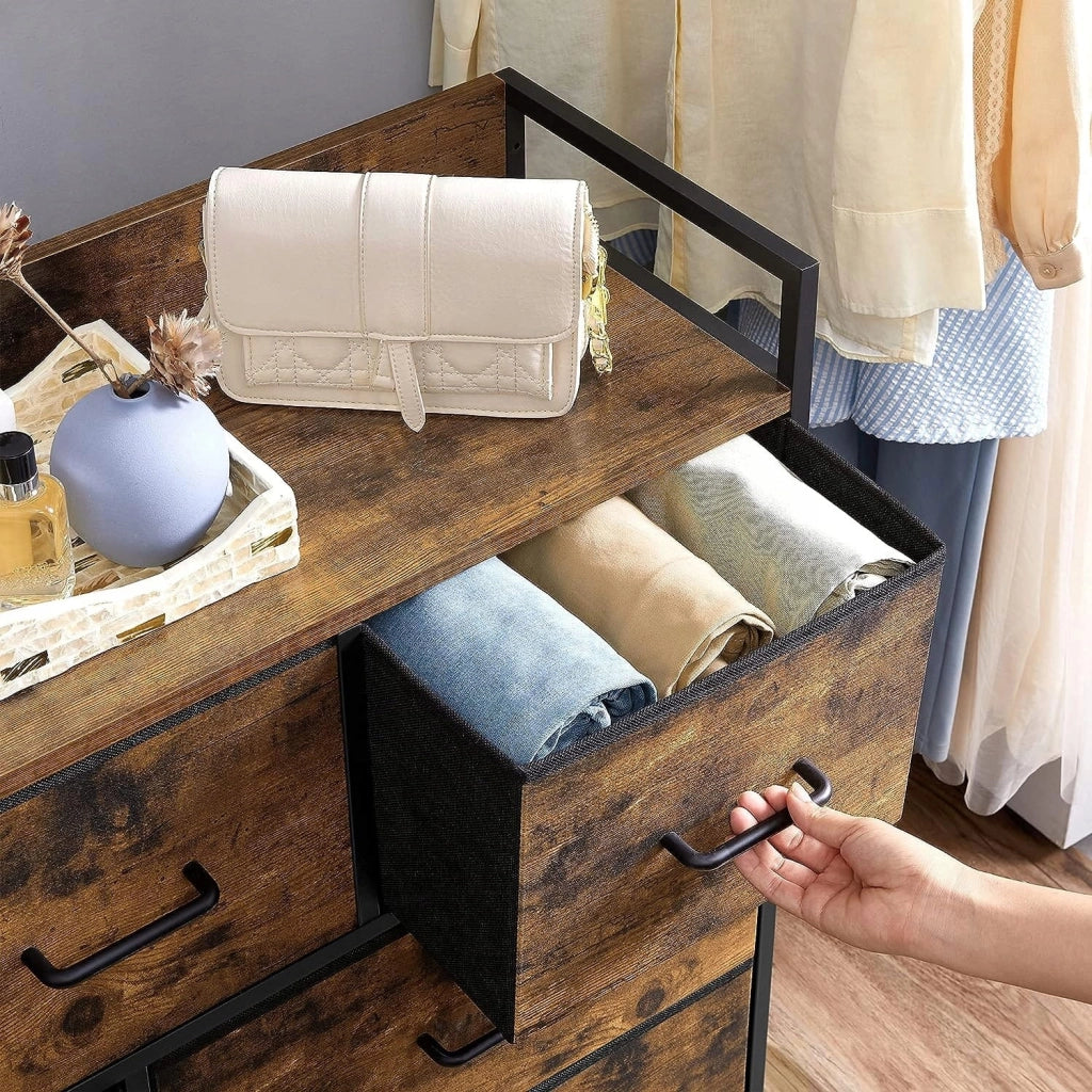 Cassettiera industriale Valora in stile loft, marrone rustico | contenitore