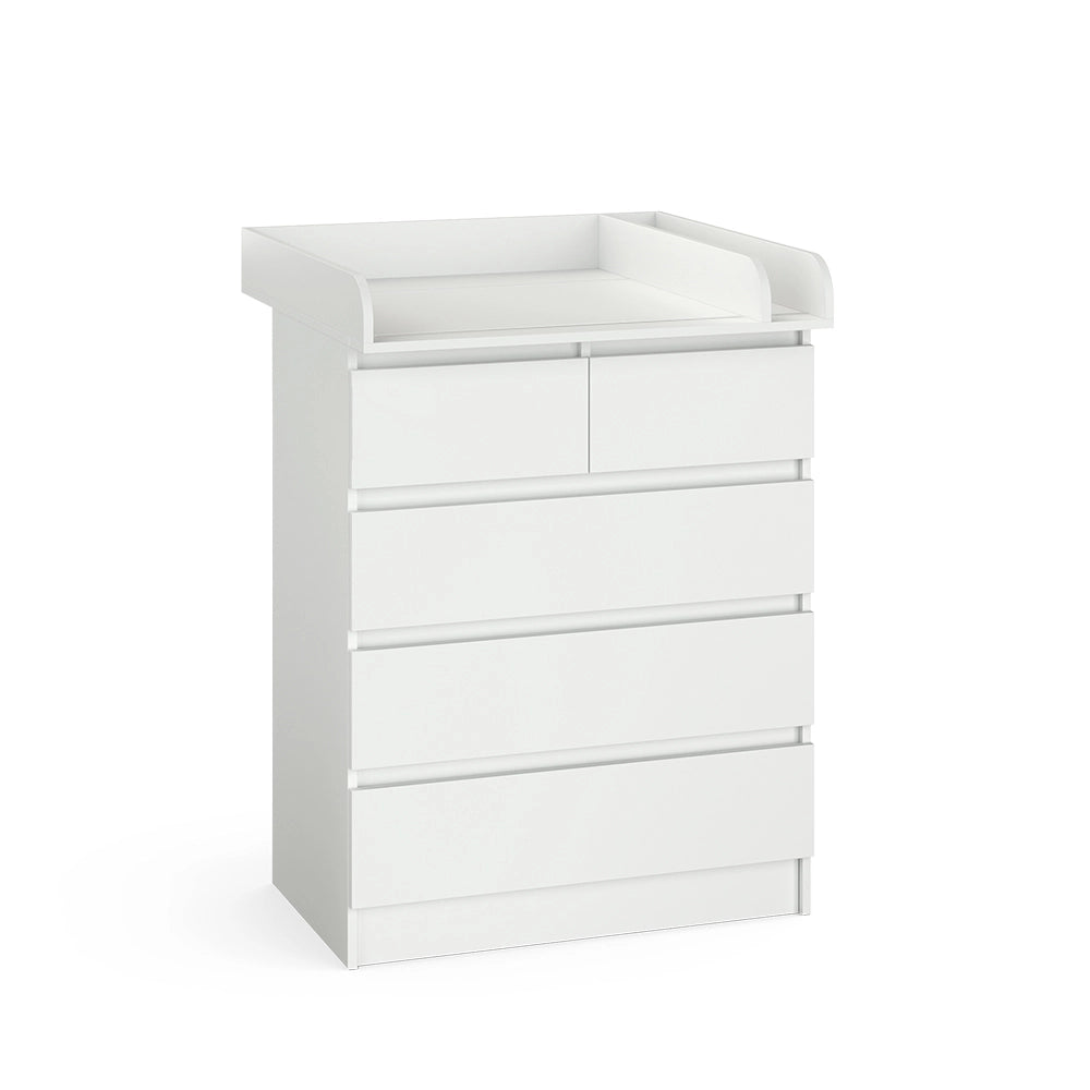 Vicco Fasciatoio Bianco 80 x 110.2 cm con 5 cassetti