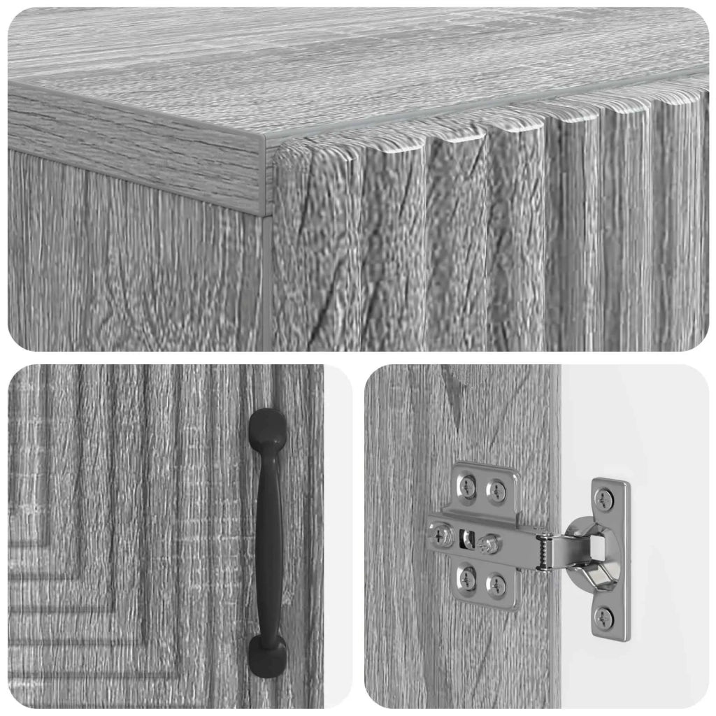 Mobile per scarpe HAARLEM 59,5 x 39,5 x 89,5 cm Sonoma grigio 896871