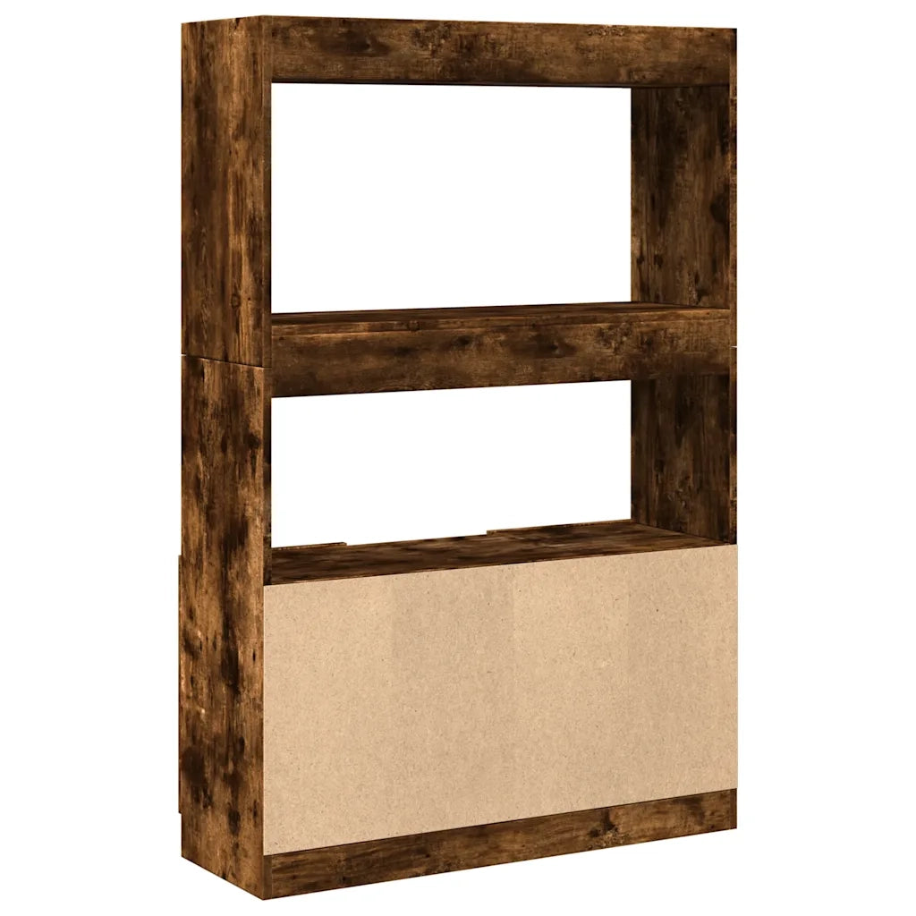 Credenza | Madia | Buffet da pranzo | Armadio da pranzo Rovere Fumo 92x33x140 cm in Legno Multistrato