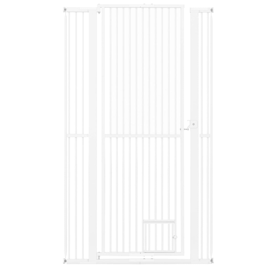 Porta per animali domestici extra alta con apertura da 77-104 cm-Porta facilmente percorribile per cucina porta Bianco