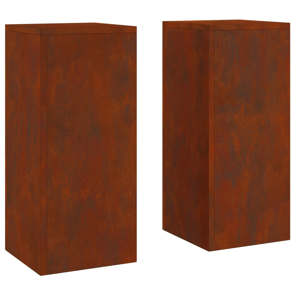 Supporto per piante 2 pcs Ruggine 24 x 24 x 55 cm 865819
