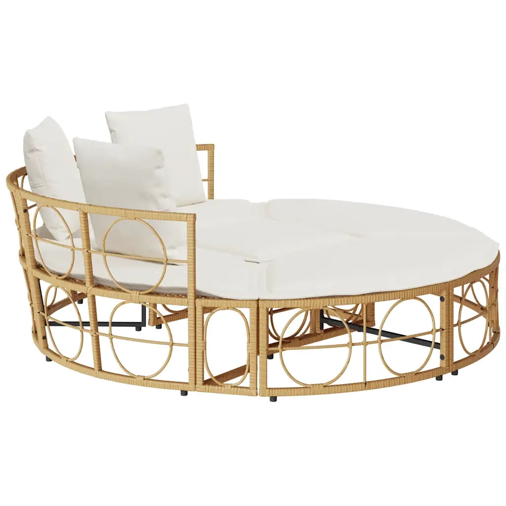 Lettino Prendisole Esterno senza Tetto in Polyrattan 4108237