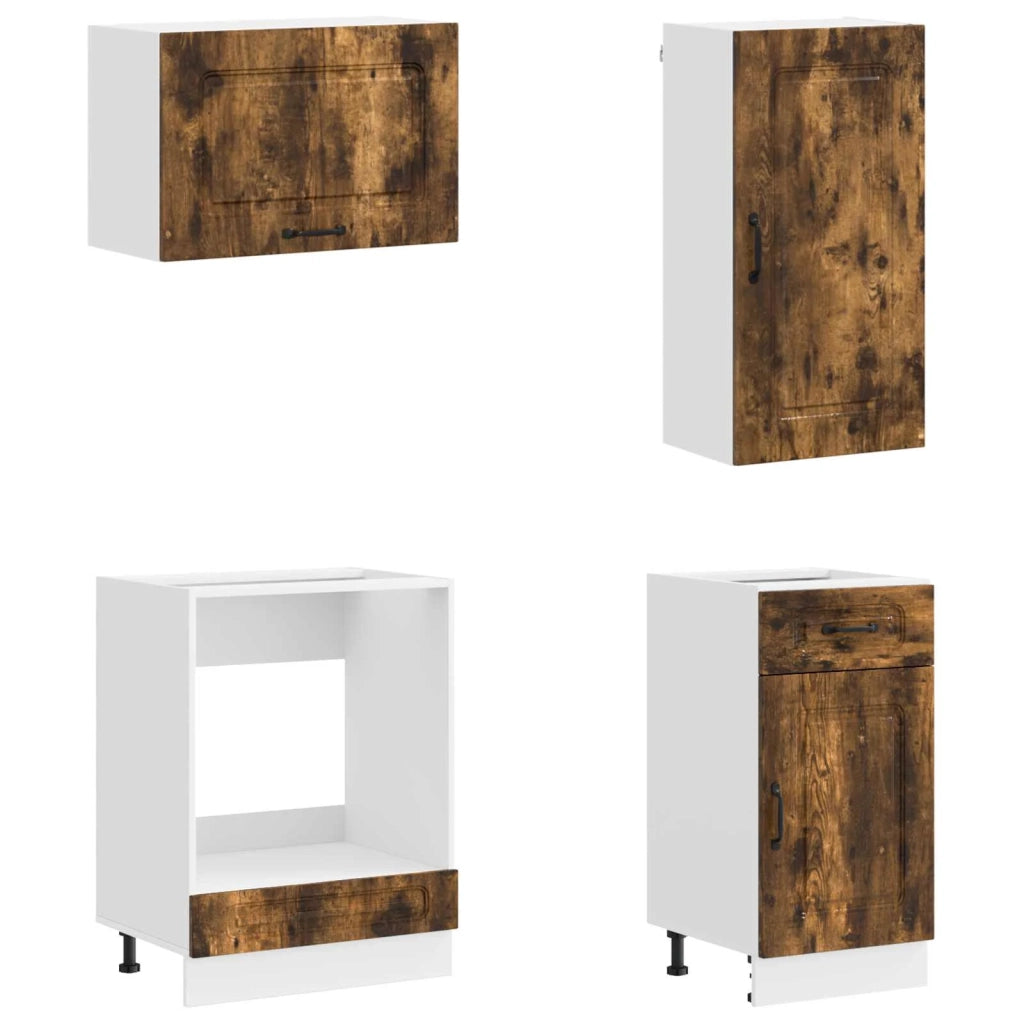 Unità Cucina KALMAR 8 pcs Rovere Fumo Legno ingegnerizzato 3438188