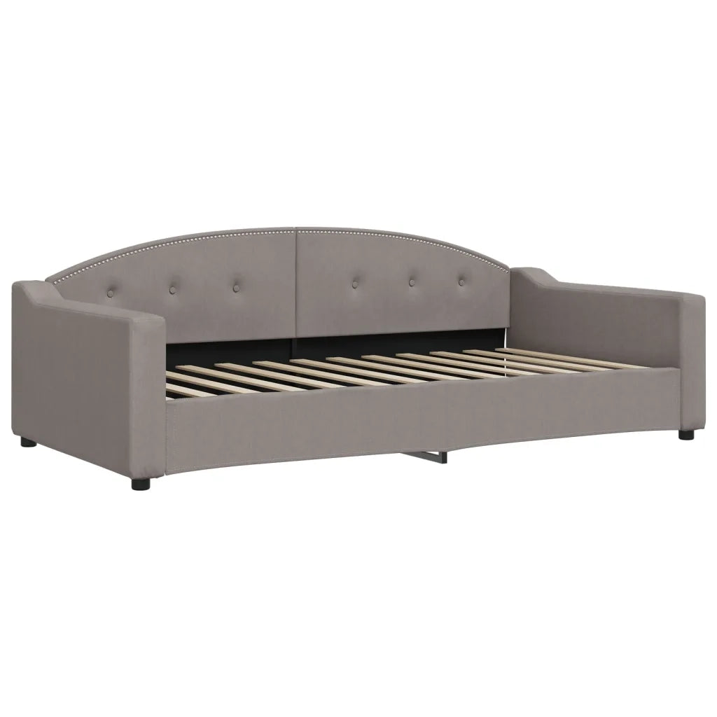 vidaXL Divano Letto Estraibile con Cassetti Tortora 100x200 cm Tessuto