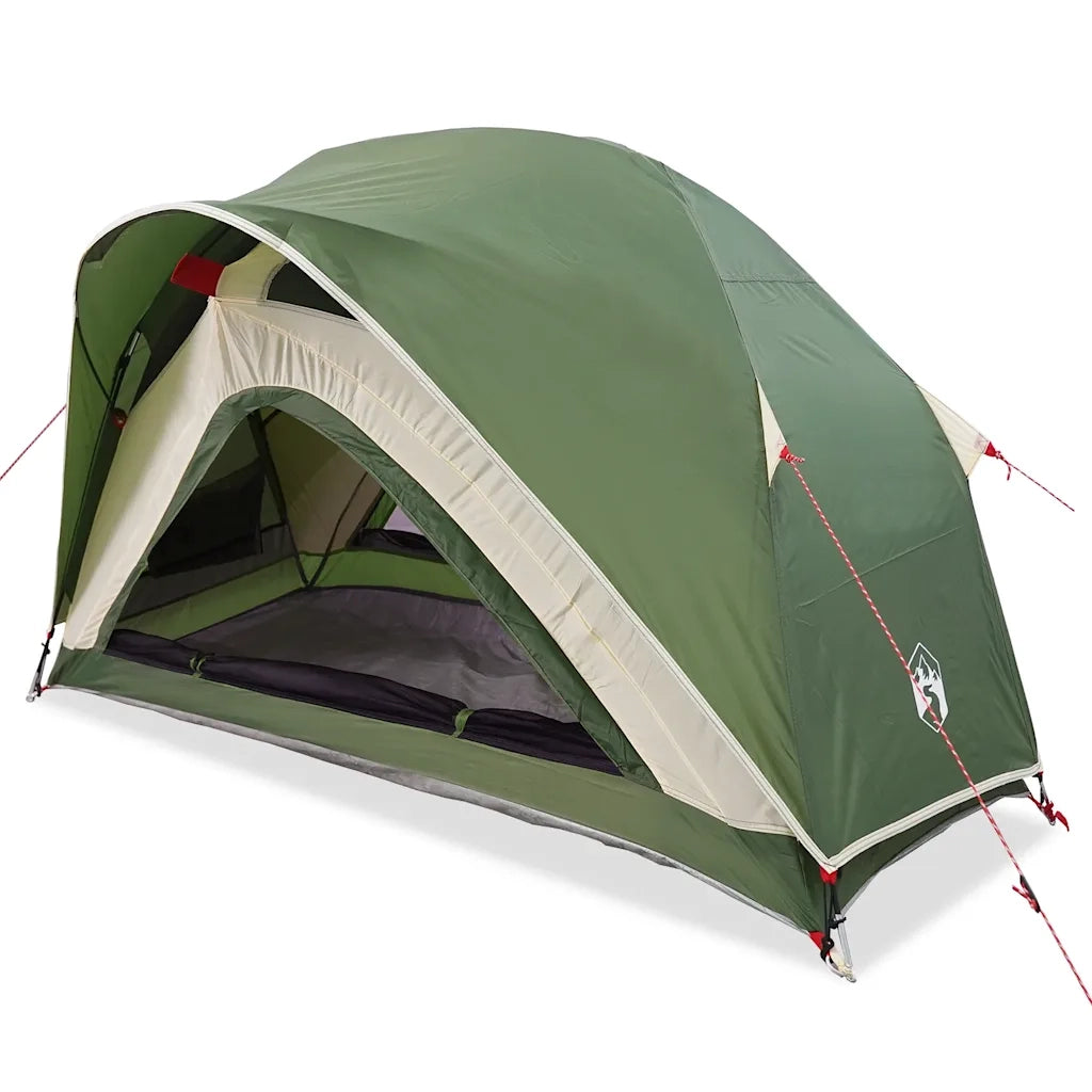 vidaXL Tenda da Campeggio per 1 Persona Verde Impermeabile