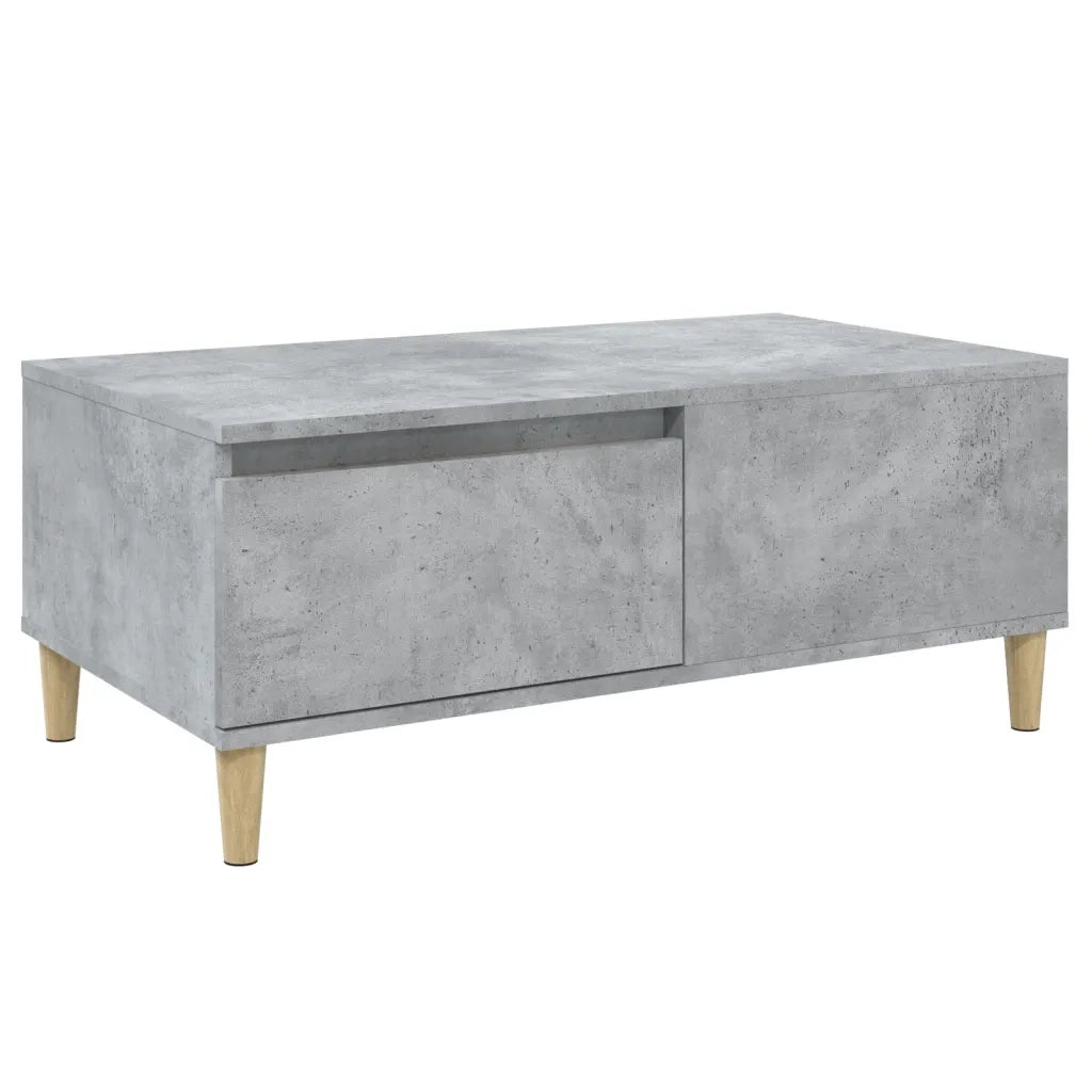 Tavolino Salotto Grigio Cemento 90x50x36,5 cm Legno Multistratocod mxl 79236