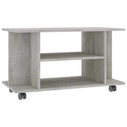 Mobile TV multimediale scaffale TV credenza mobile TV per sala da pranzo soggiorno camera da letto con rotelle 80 x 40 x 45 cm legno ingegnerizzato grigio 02_0027616