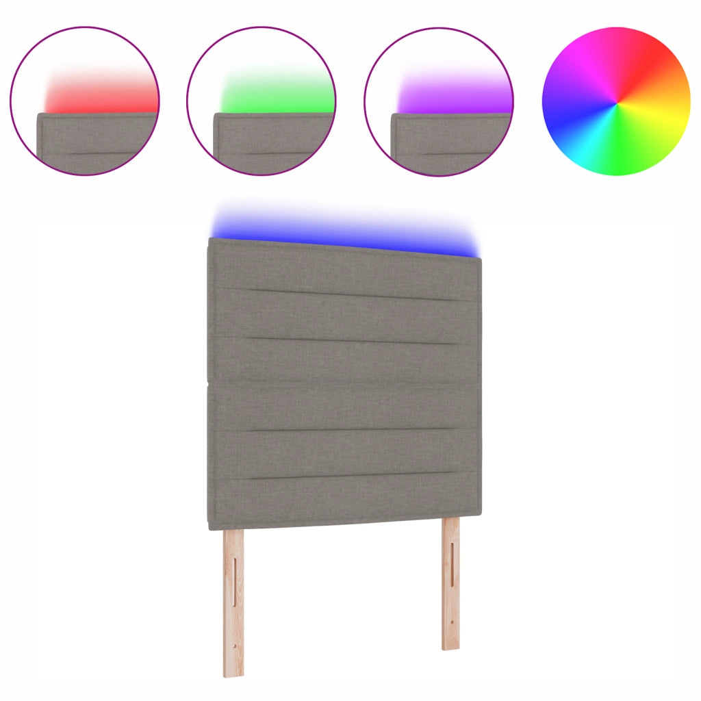 Testiera LED Design Linea Tortora 90 cm Tessuto