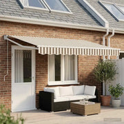 Tenda retrattile Grigio chiaro e bianco 4 x 2 m 3425763