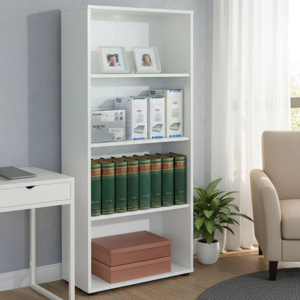 Biblioteca Jovencan, Libreria 3 Ripiani, 60x30x145h cm Bianco