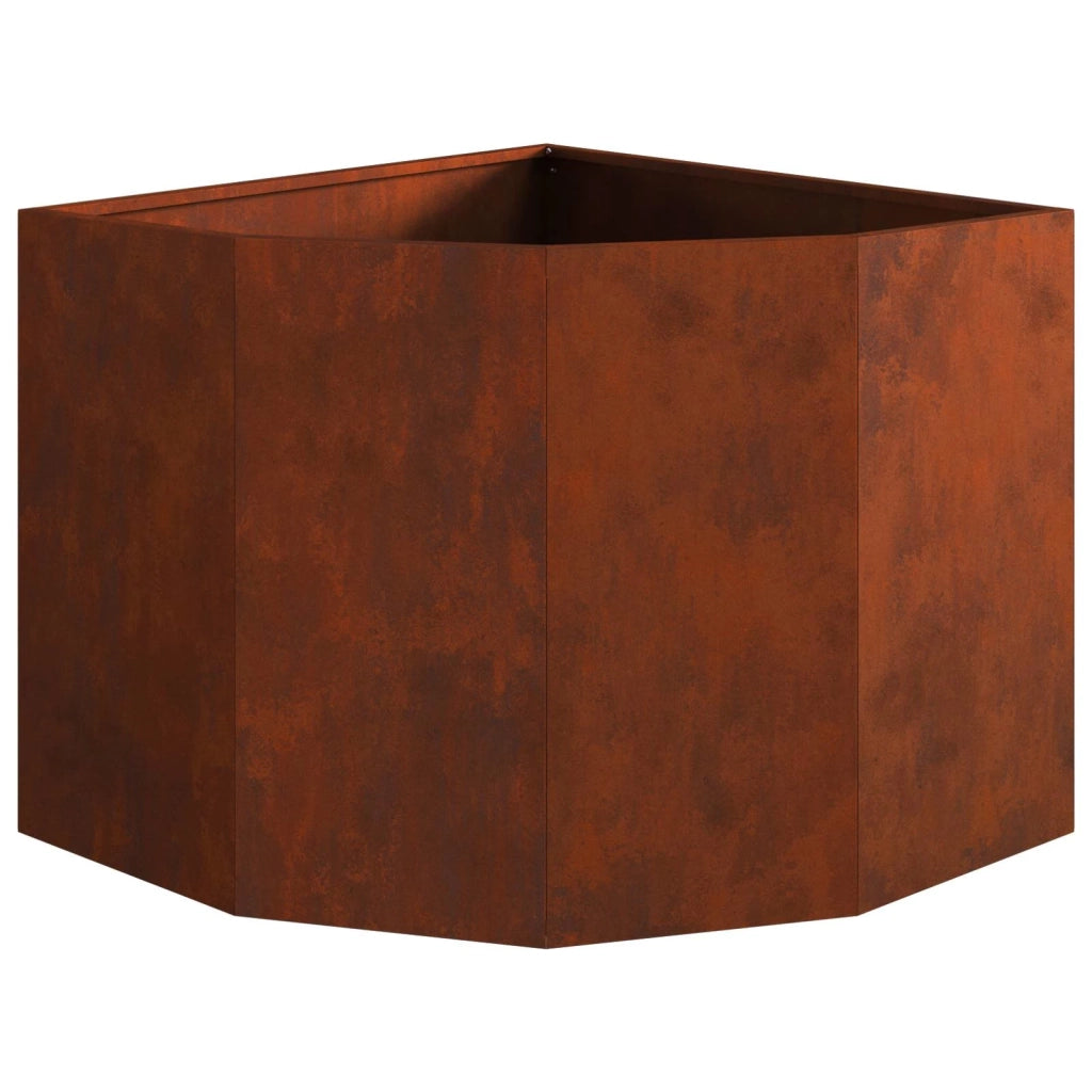 Vaso d'angolo Ruggine 60 x 60 x 50 cm acciaio corten 883667